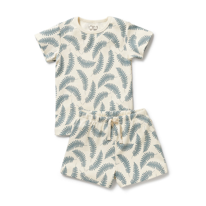 Wilson & Frenchy Organic Short Sleeved Pyjamas - Little Fronds