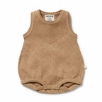 Organic Knitted Bodysuit - Oat