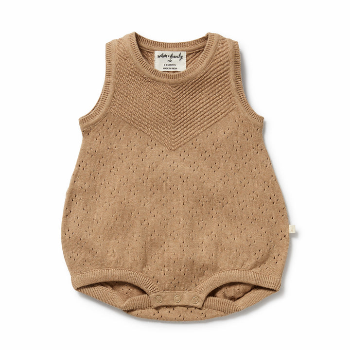 Wilson & Frenchy Organic Knitted Bodysuit - Oat