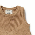 Organic Knitted Bodysuit - Oat