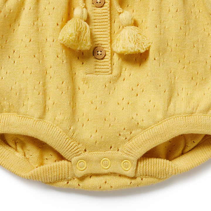 Wilson & Frenchy Organic Knitted Tie Bodysuit - Sunny Sorbet