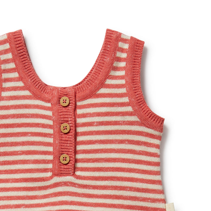 Wilson & Frenchy Organic Knitted Stripe Set - Strawberry Swirl
