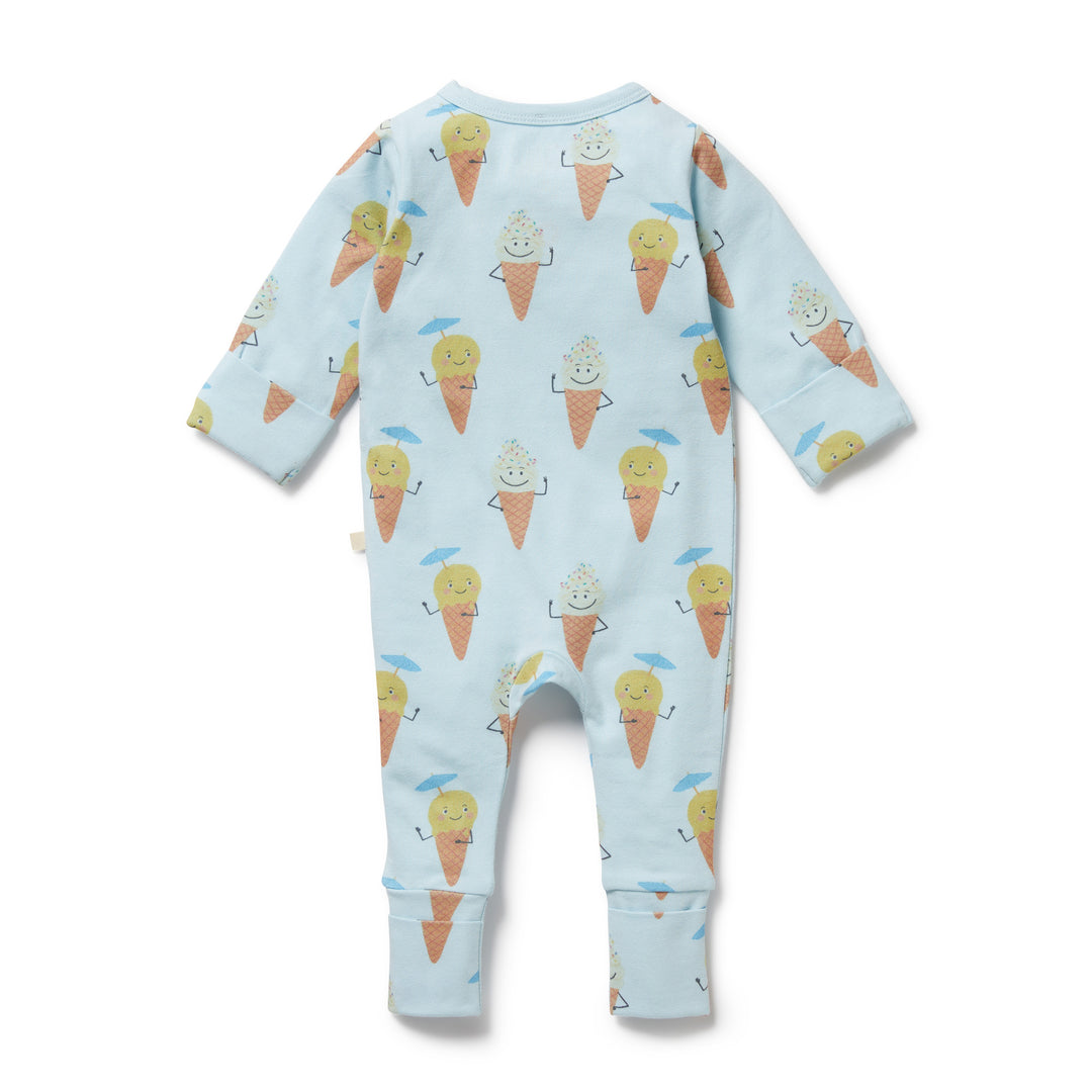 Wilson & Frenchy Organic Zipsuit with Feet - Frosty Friends