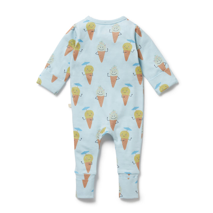 Wilson & Frenchy Organic Zipsuit with Feet - Frosty Friends