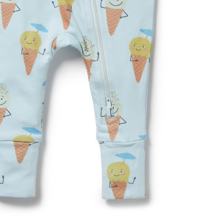 Wilson & Frenchy Organic Zipsuit with Feet - Frosty Friends