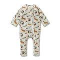 Organic Zipsuit with Feet - Mini Jungle