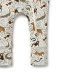 Organic Zipsuit with Feet - Mini Jungle