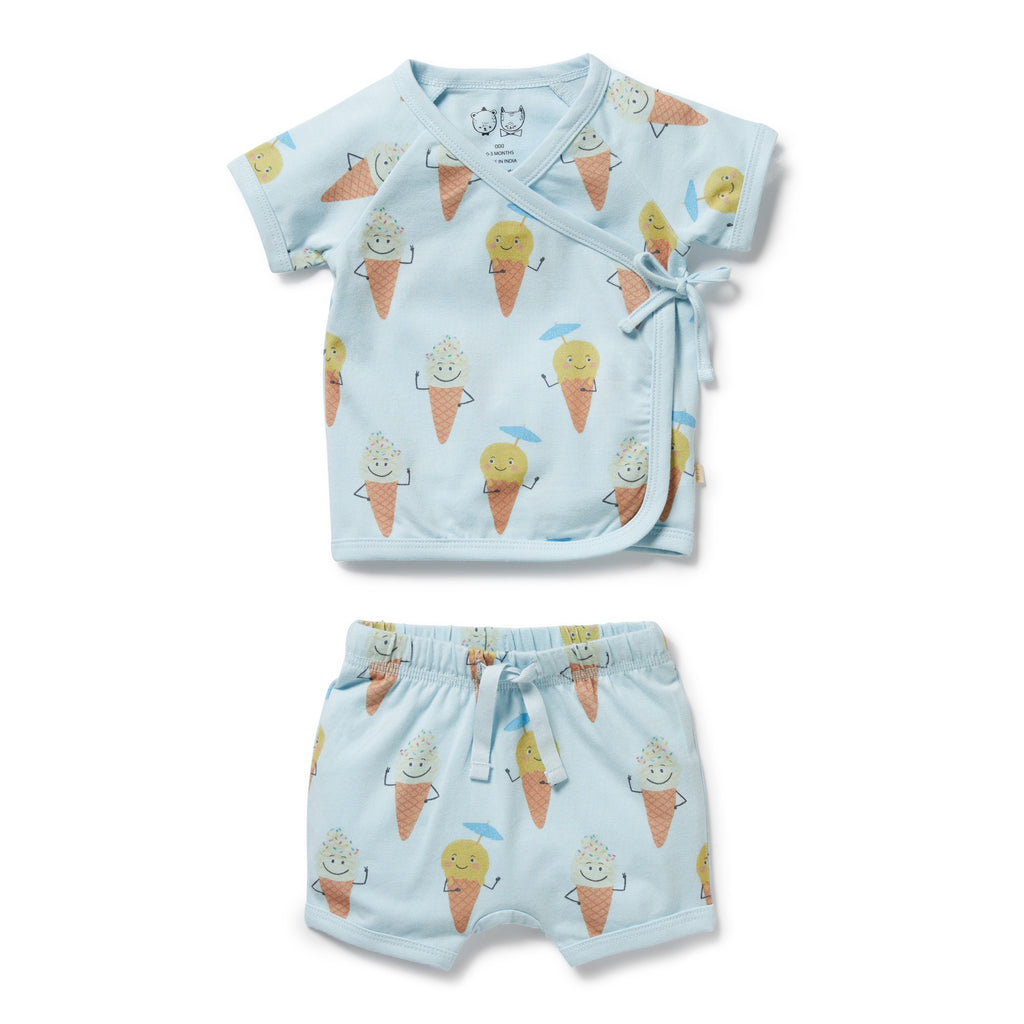 Organic Kimono Set - Frosty Friends