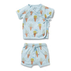 Organic Kimono Set - Frosty Friends