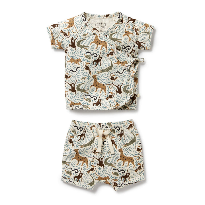 Wilson & Frenchy Organic Kimono Set - Mini Jungle