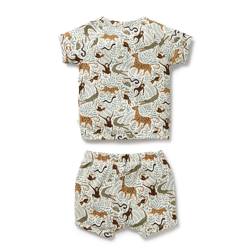 Organic Kimono Set - Mini Jungle