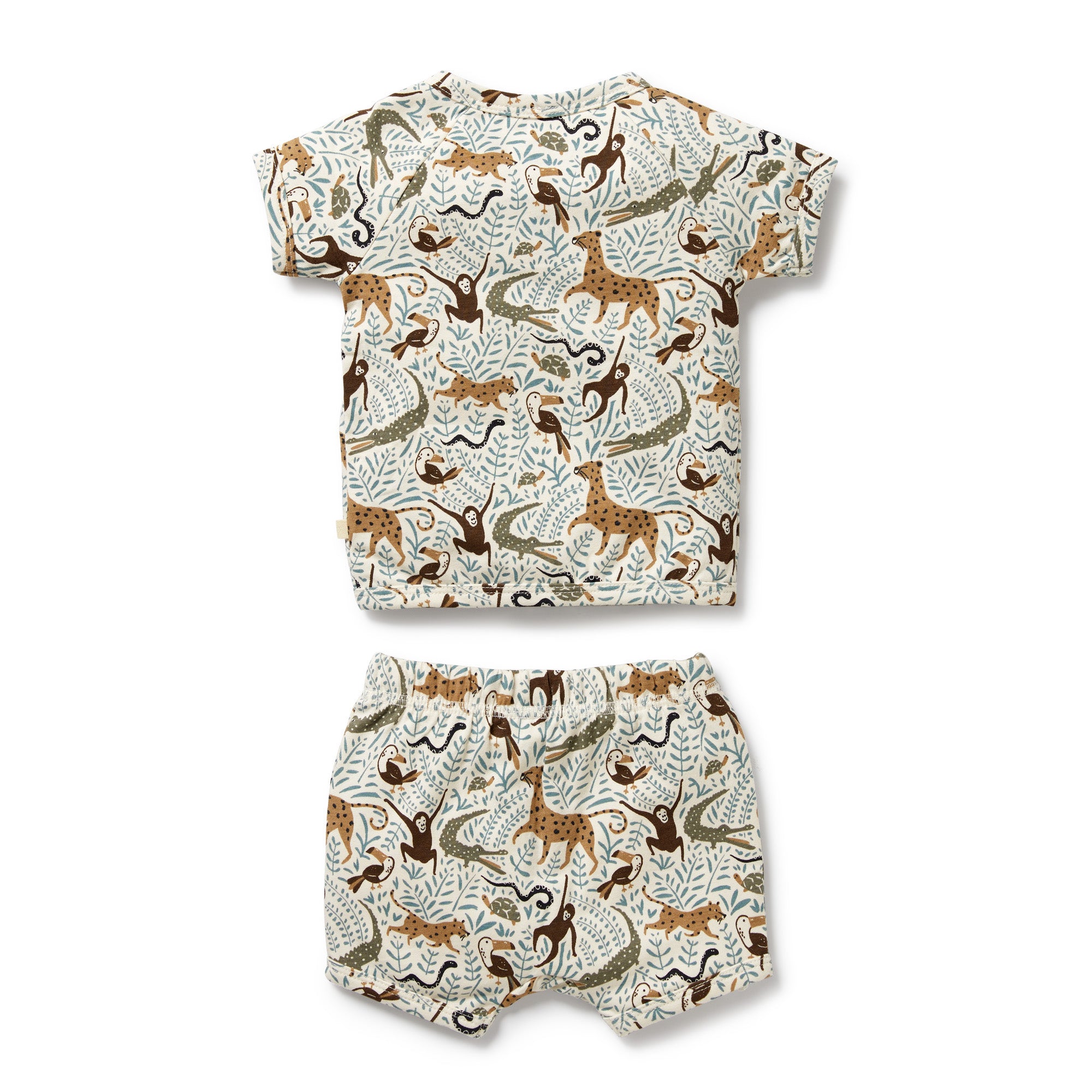 Organic Kimono Set - Mini Jungle