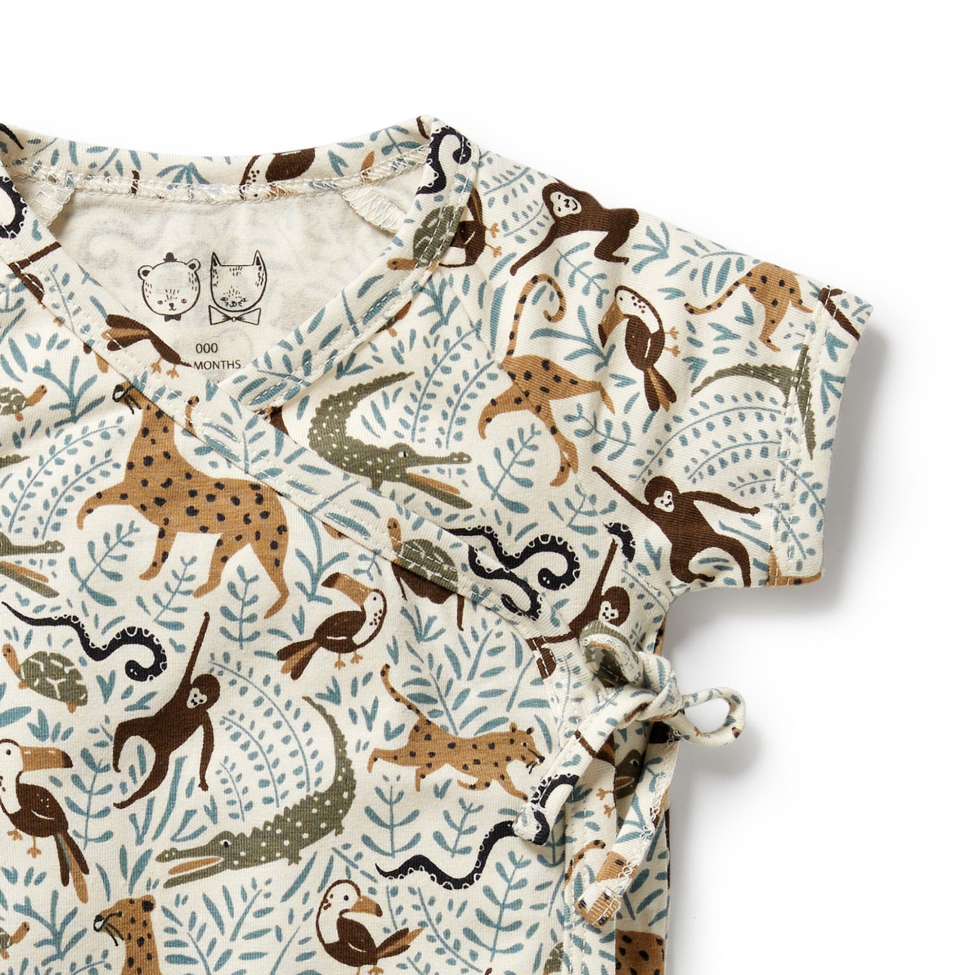 Organic Kimono Set - Mini Jungle