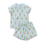 Organic Short Sleeved Pyjamas - Frosty Friends