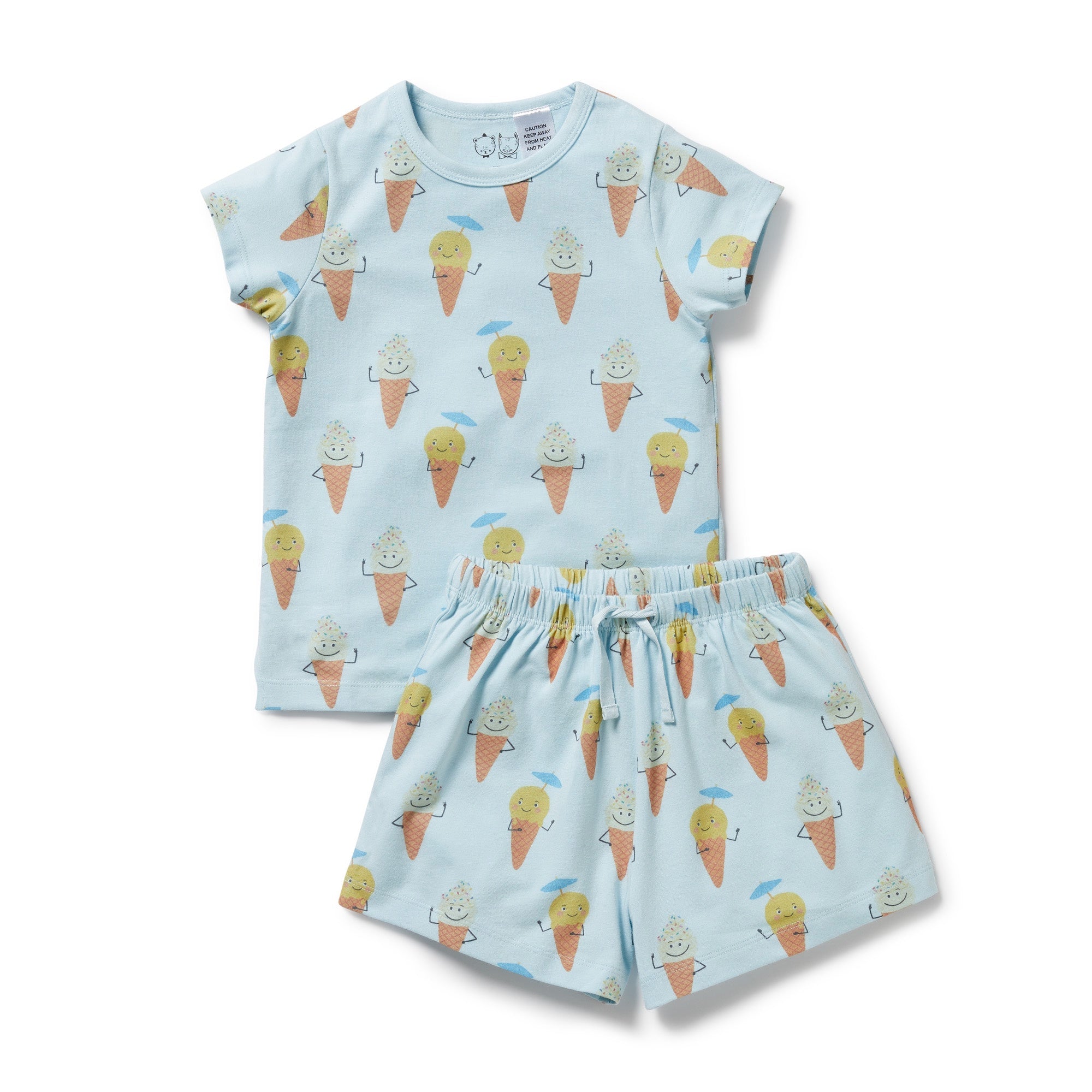 Wilson & Frenchy Organic Short Sleeved Pyjamas - Frosty Friends