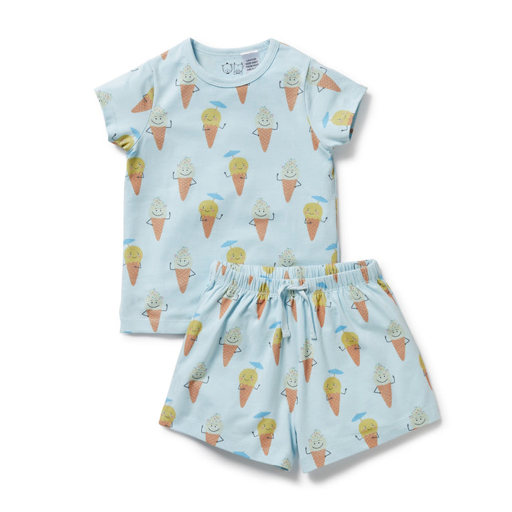 Wilson & Frenchy Organic Short Sleeved Pyjamas - Frosty Friends
