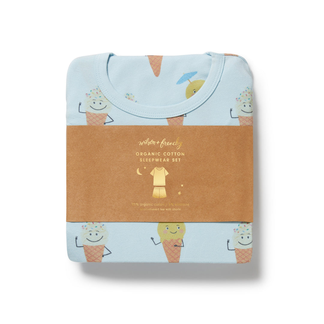 Wilson & Frenchy Organic Short Sleeved Pyjamas - Frosty Friends