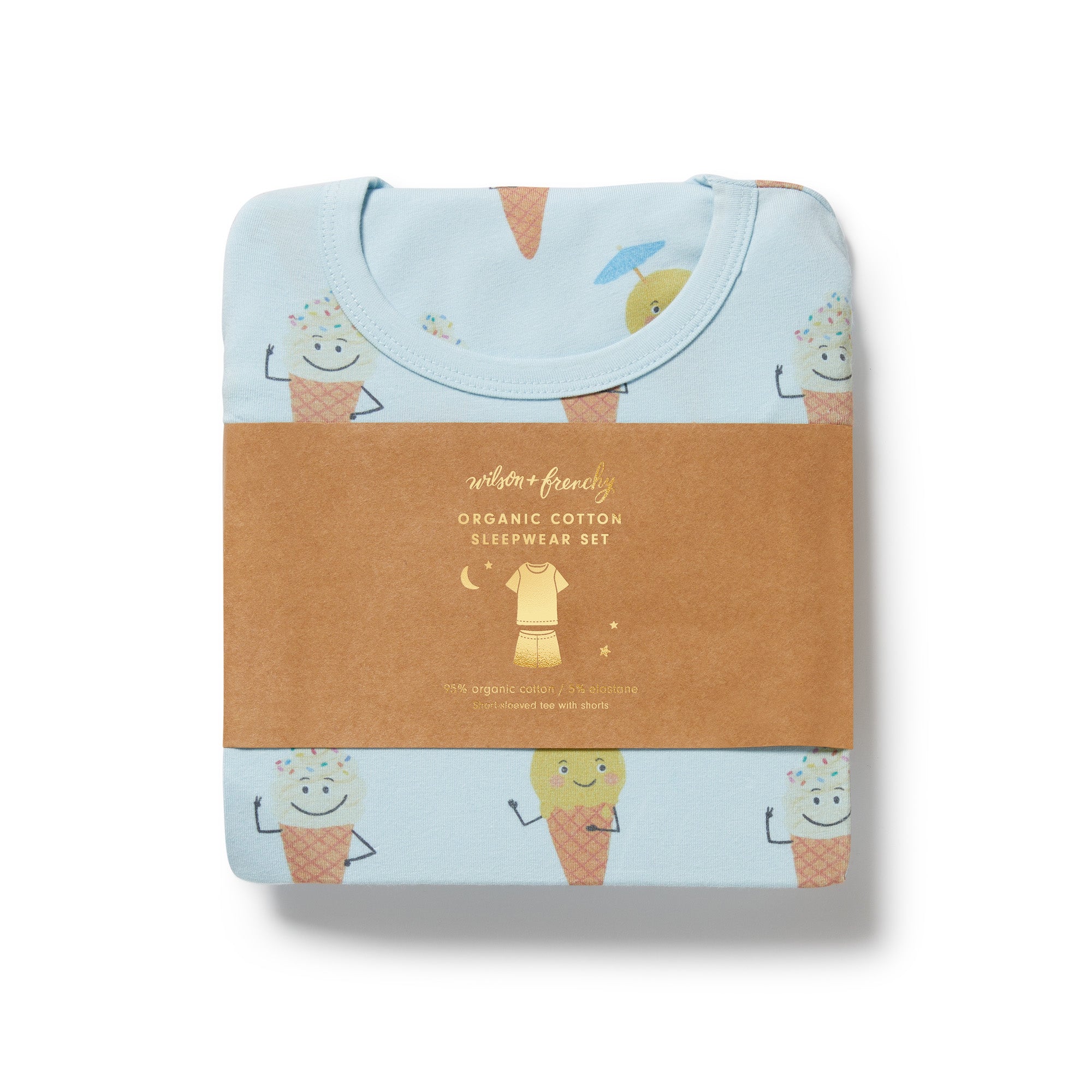 Wilson & Frenchy Organic Short Sleeved Pyjamas - Frosty Friends