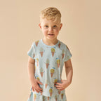 Organic Short Sleeved Pyjamas - Frosty Friends