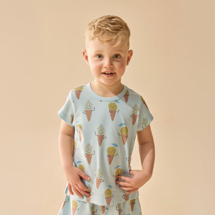 Wilson & Frenchy Organic Short Sleeved Pyjamas - Frosty Friends