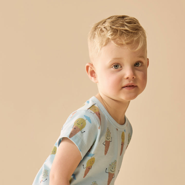 Wilson & Frenchy Organic Short Sleeved Pyjamas - Frosty Friends