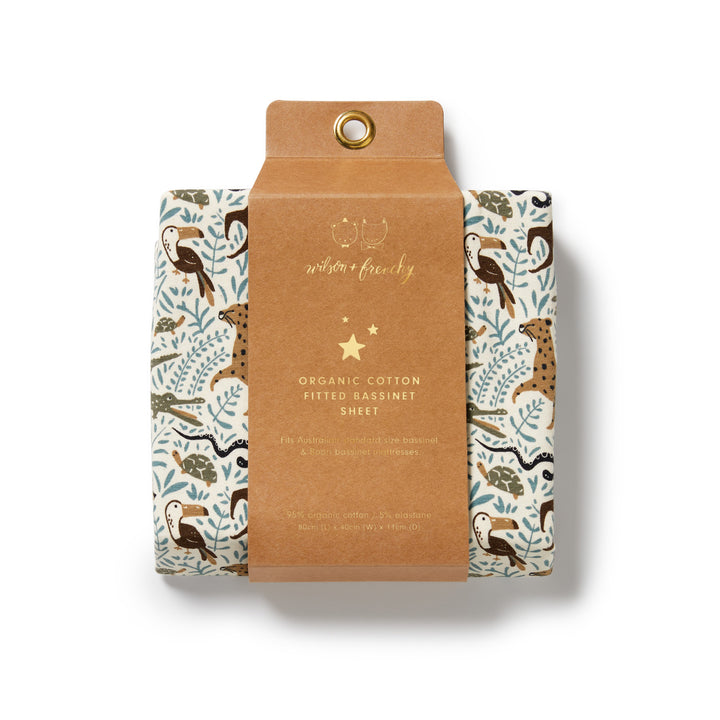 Wilson & Frenchy Organic Bassinet Sheet - Mini Jungle