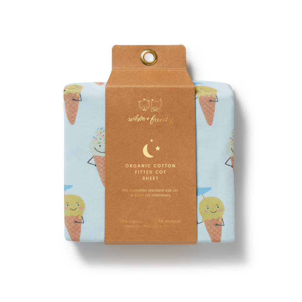 Organic Cot Sheet - Frosty Friends