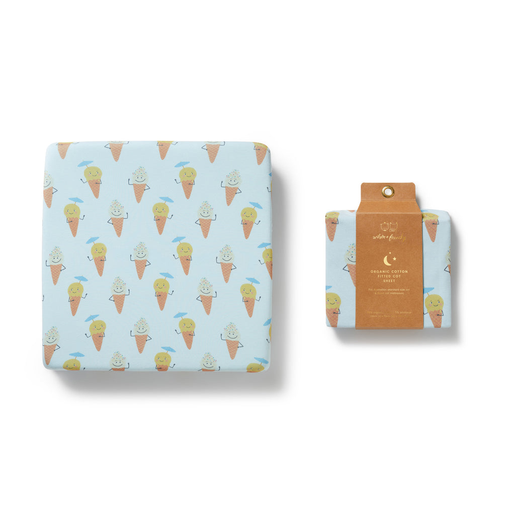 Organic Cot Sheet - Frosty Friends