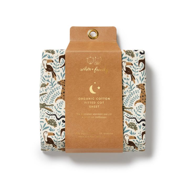 Wilson & Frenchy Organic Cot Sheet - Mini Jungle