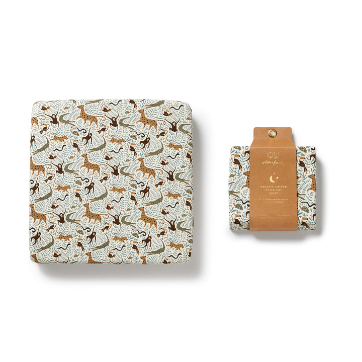 Wilson & Frenchy Organic Cot Sheet - Mini Jungle