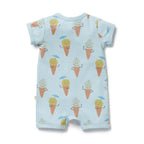 Organic Boyleg Zipsuit - Frosty Friends