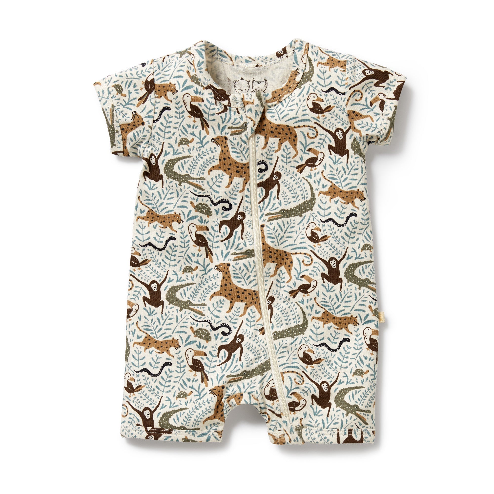 Wilson & Frenchy Organic Boyleg Zipsuit - Mini Jungle
