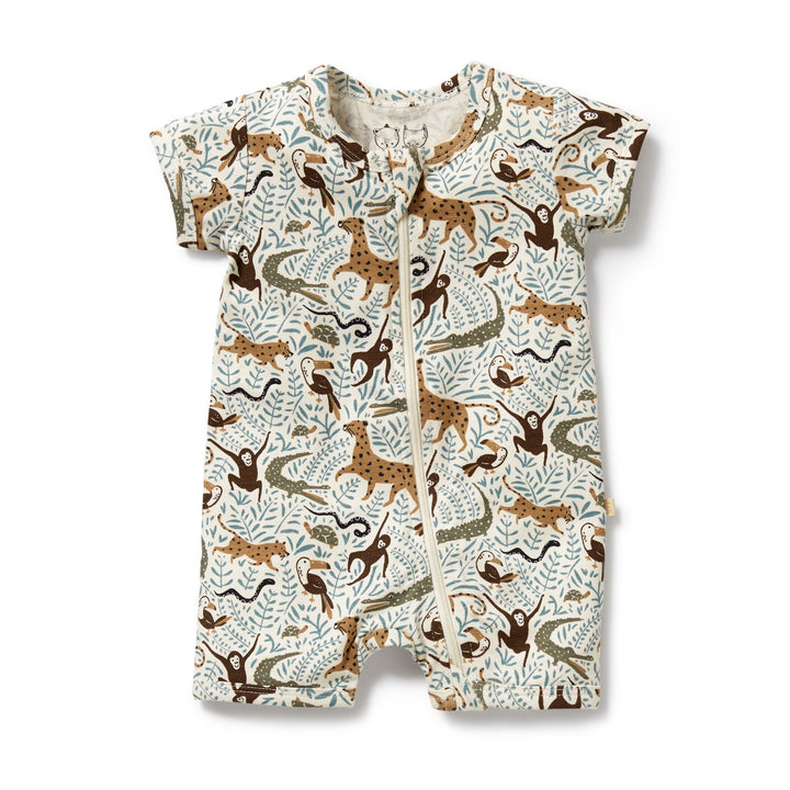 Wilson & Frenchy Organic Boyleg Zipsuit - Mini Jungle