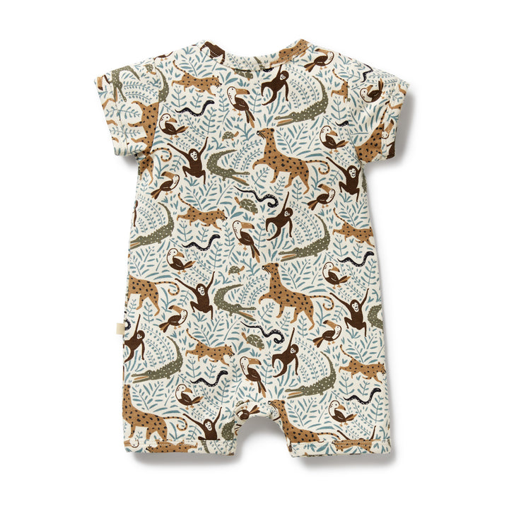 Wilson & Frenchy Organic Boyleg Zipsuit - Mini Jungle