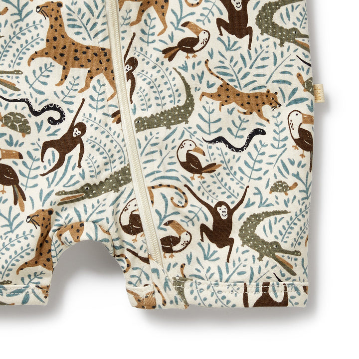 Wilson & Frenchy Organic Boyleg Zipsuit - Mini Jungle