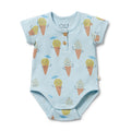 Organic Henley Bodysuit - Frosty Friends