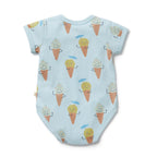 Organic Henley Bodysuit - Frosty Friends