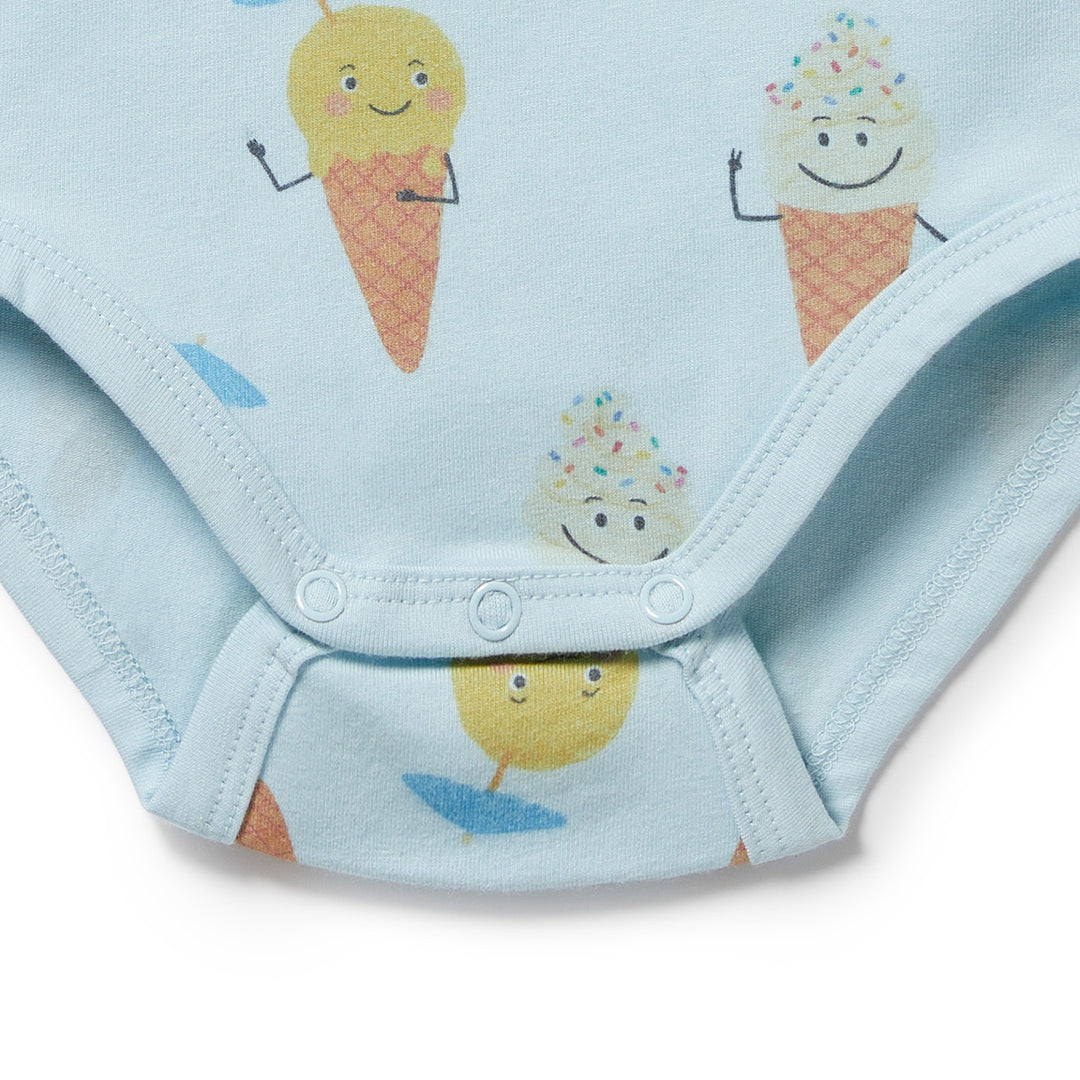 Wilson & Frenchy Organic Henley Bodysuit - Frosty Friends