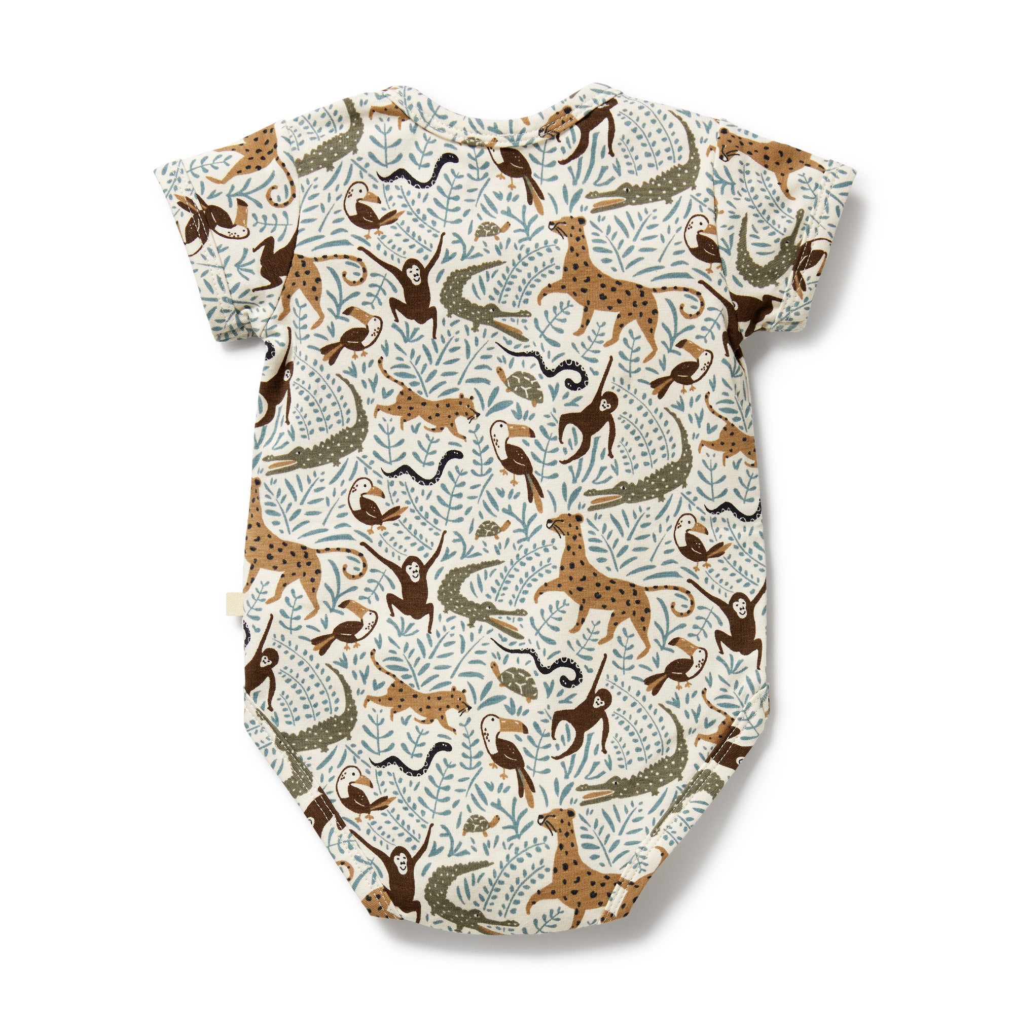 Wilson & Frenchy Organic Henley Bodysuit - Mini Jungle