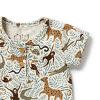Organic Henley Bodysuit - Mini Jungle