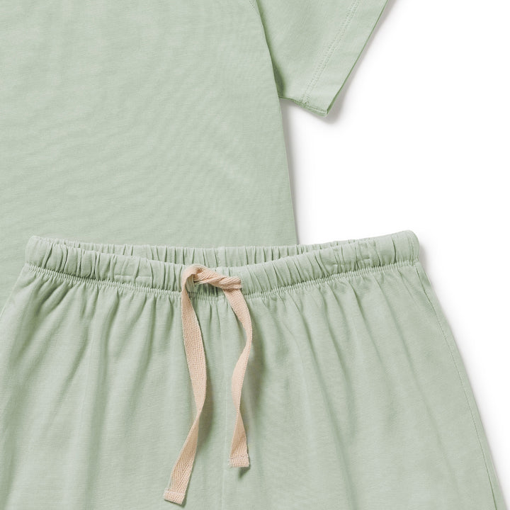 Wilson & Frenchy Organic Dyed Short Sleeved Pyjamas - Mint
