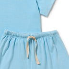 Organic Dyed Short Sleeved Pyjamas - Sky