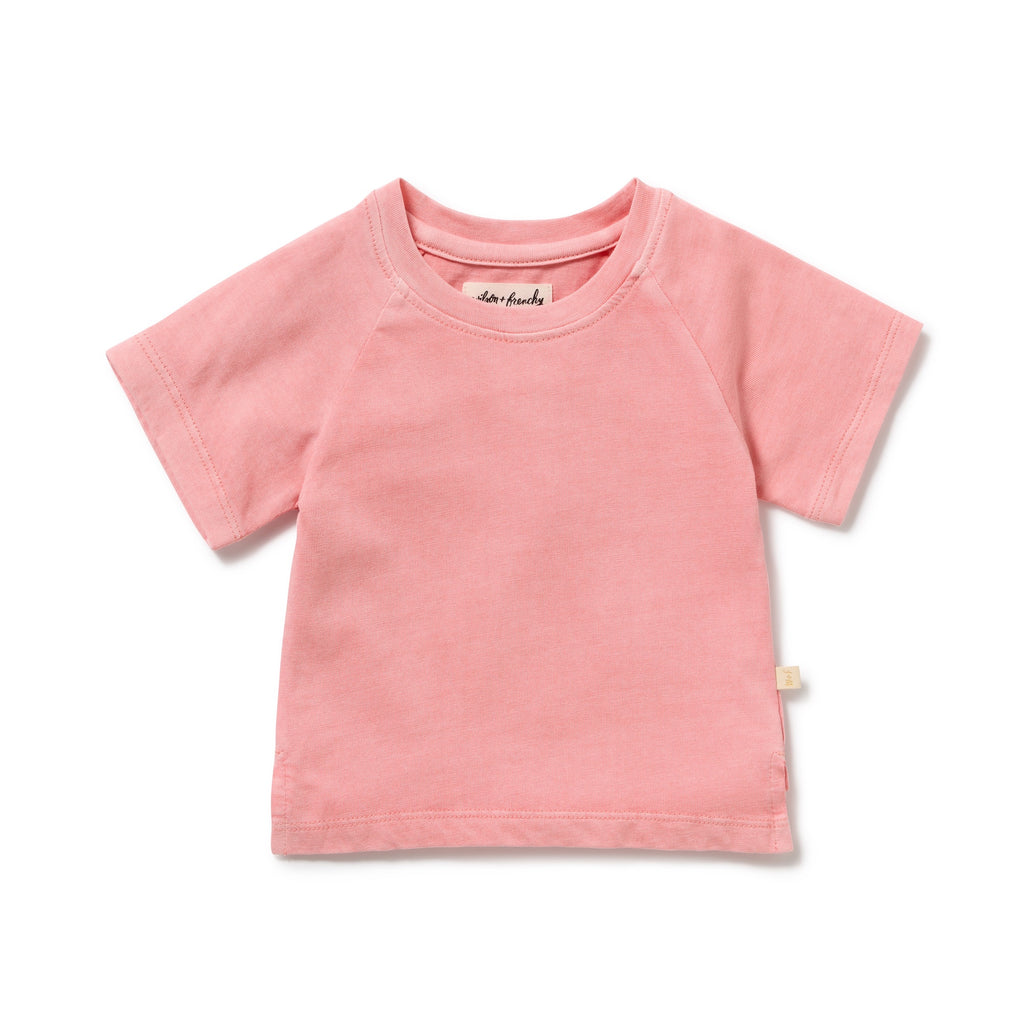 Organic Dyed Tee - Rose
