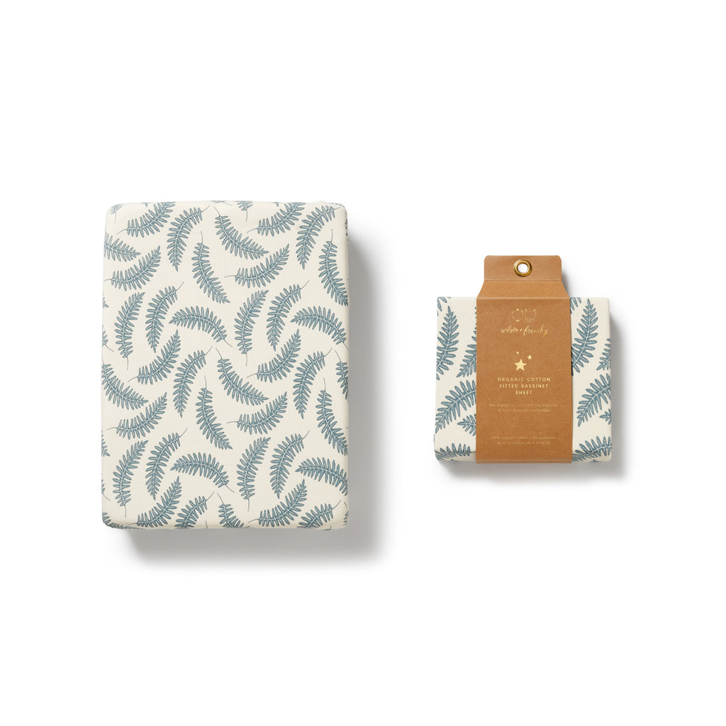 Organic Bassinet Sheet - Little Fronds