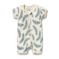 Organic Boyleg Zipsuit - Little Fronds