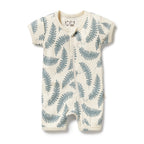 Organic Boyleg Zipsuit - Little Fronds