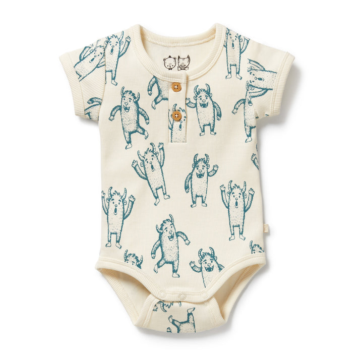 Wilson & Frenchy Organic Henley Bodysuit - Yeti