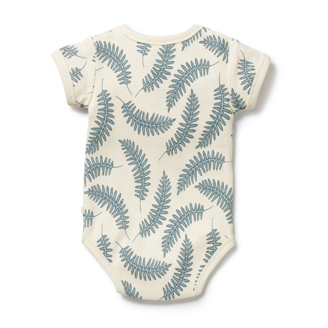 Wilson & Frenchy Organic Henley Bodysuit - Little Fronds
