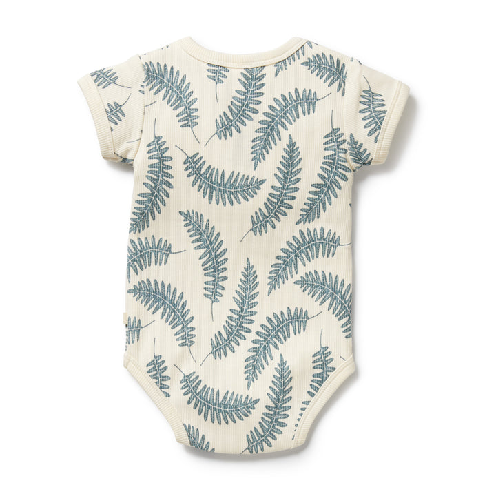 Wilson & Frenchy Organic Henley Bodysuit - Little Fronds