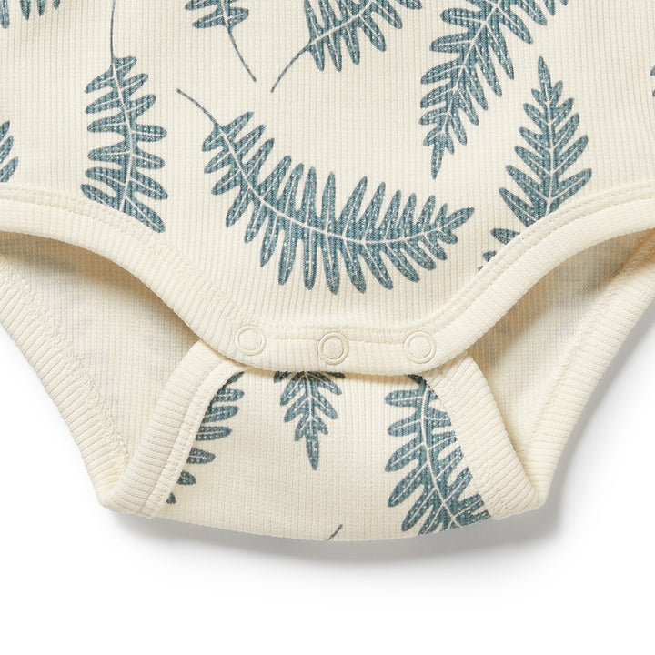 Wilson & Frenchy Organic Henley Bodysuit - Little Fronds